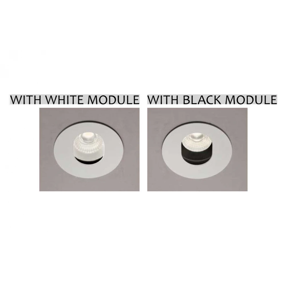 Λευκή Pin Hole Βάση -Απαιτείται LED Module - TOP-SPOT Viokef