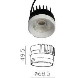 Led Module Λευκό Για Βάσεις 3000K Θερμό Λευκό TOP-SPOT Viokef