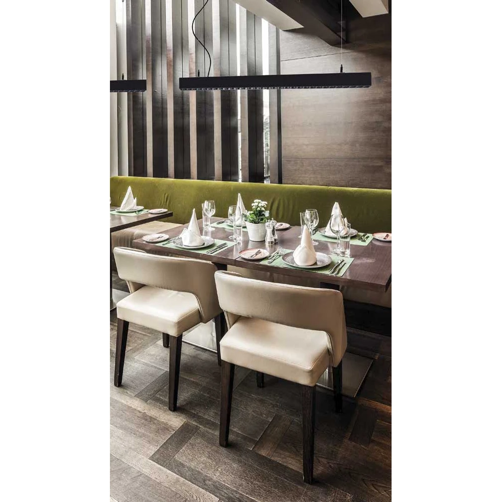 LED Κρεμαστό Γραμμικό Φωτιστικό Σε Μαύρο Χρώμα 36W 1410mm Με Διακόπτη Επιλογής Απόχρωσης Λευκού - TOPLINE VIOKEF