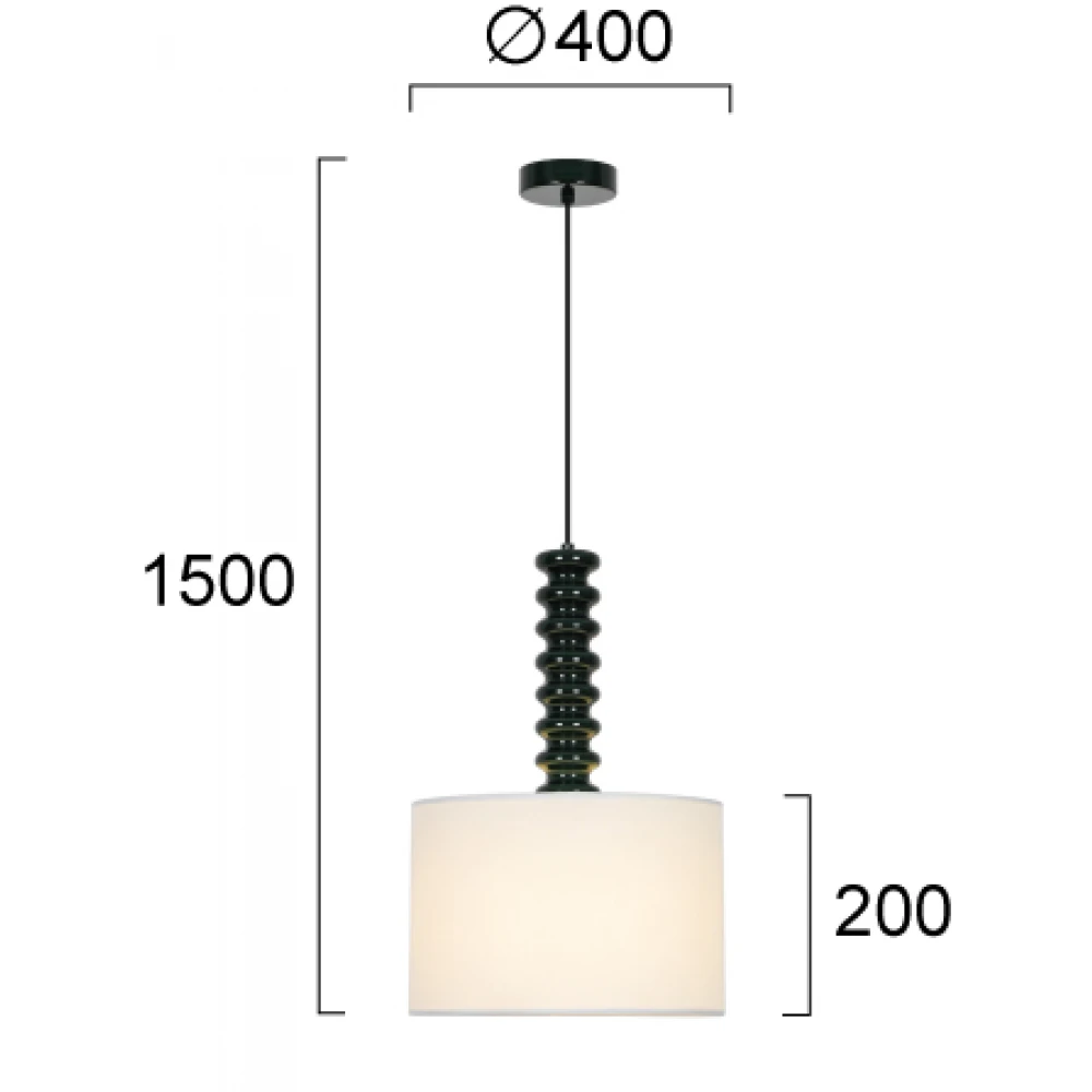 Κρεμαστί Φωτιστικό Μονόφωτο 1xE27 Viridi - Viokef