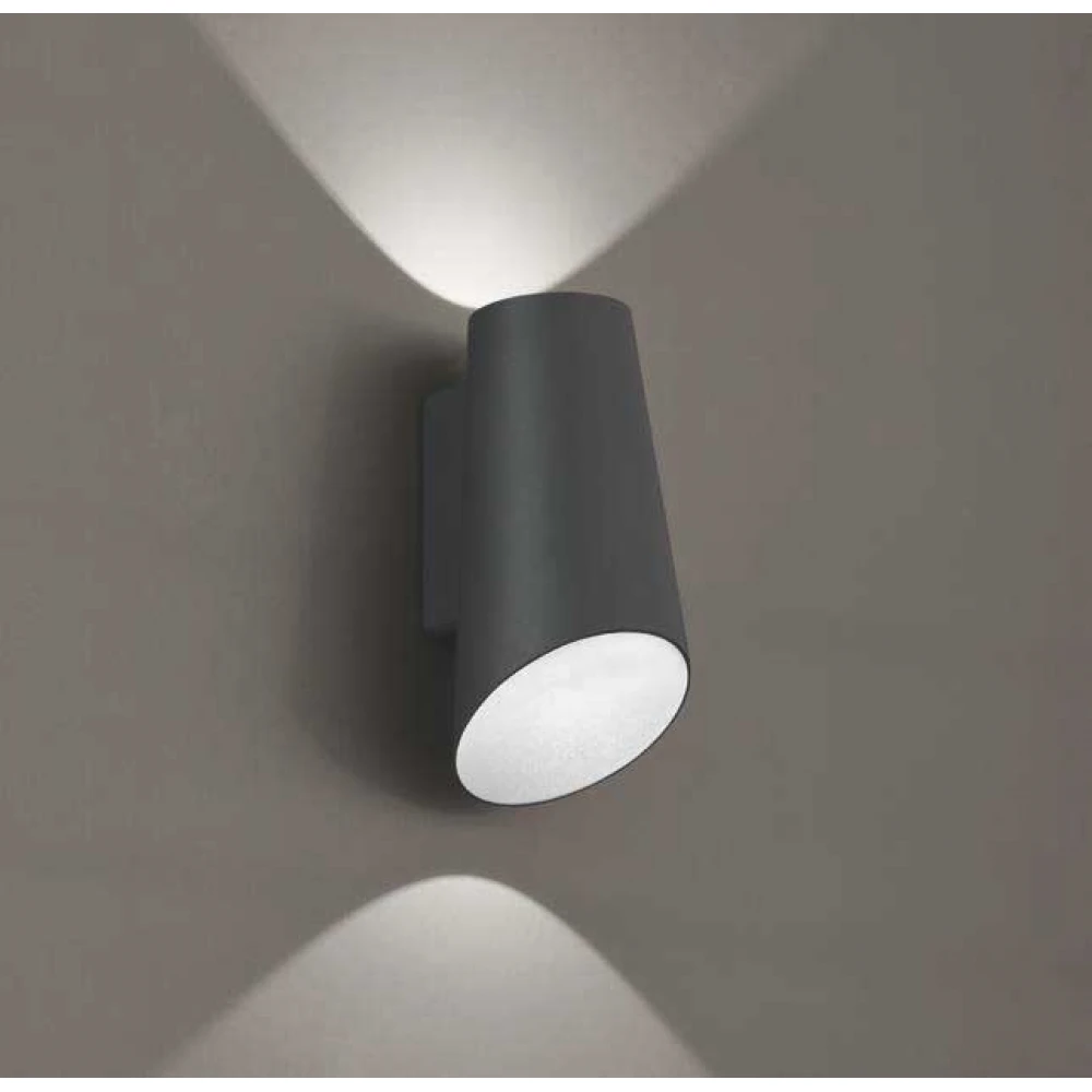 Απλίκα LED Αλουμινίου σε Ανθρακί 10W Up-Down IP54 VISTA - VIOKEF