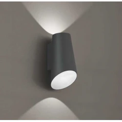 Απλίκα LED Αλουμινίου σε Ανθρακί 10W Up-Down IP54 VISTA - VIOKEF