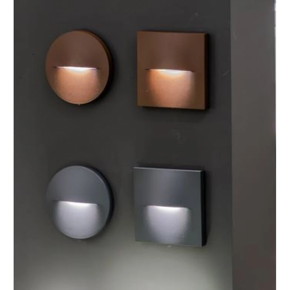 Aπλίκα Aνθρακί Round LED 3W IP65 Vita - Viokef