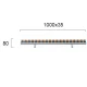 LED Wall Washer Αλουμινίου Σε Ανθρακί 100cm 24W 24V IP66 TRICK - Viokef