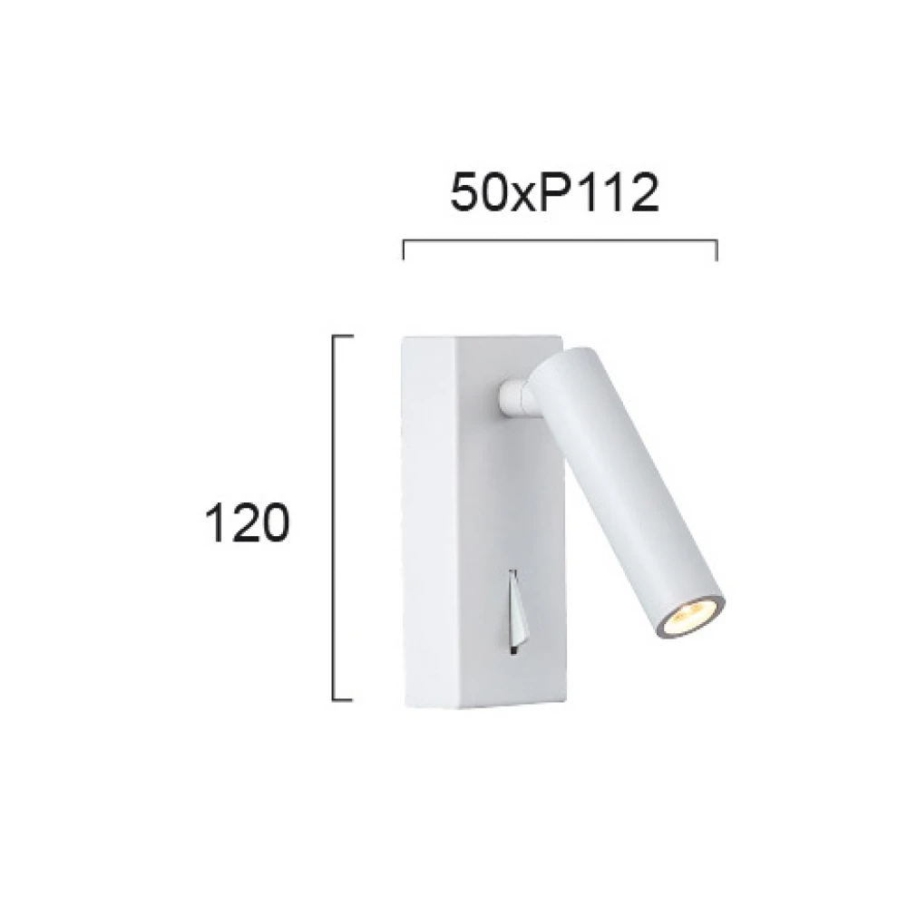 LED Απλίκα Ανάγνωσης Σε Οξυντέ Χρώμα 3W 225Lm 3000K ZEN - Viokef