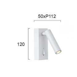 LED Απλίκα Ανάγνωσης Σε Οξυντέ Χρώμα 3W 225Lm 3000K ZEN - Viokef