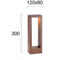 LED Στήλος Κήπου H:300 10W IP65 Zoro - Viokef