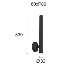 LED Απλίκα Μαύρη 10W 900Lm 3000K ELLIOT - Viokef