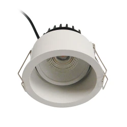 Βαθιά Adjustable Στρογγυλή Βάση Σε Λευκό Χρώμα -Απαιτείται LED Module - TOP-SPOT Viokef