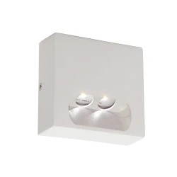 Απλίκα Αλουμινίου LED Λευκό 2W IP54 POROS - VIOKEF