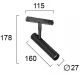 Σποτ για Ίσια Μαγνητική Ράγα Μαύρο Magnetic 4.5W 48VDC CRI>93 - VIOKEF