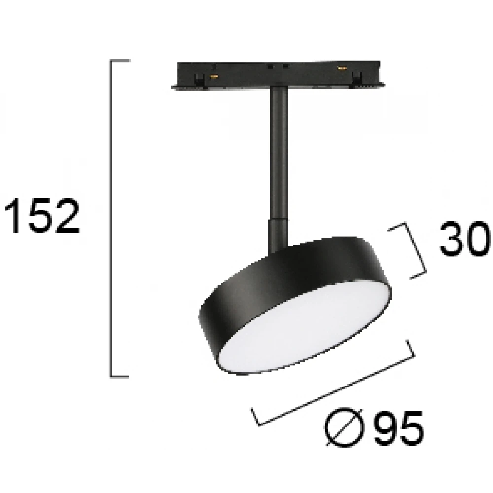 Σποτ Μαγνητικής Ράγας Magnetic 13W 48Vdc - VIOKEF