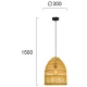 Κρεμαστό Φωτιστικό Από Rattan Ø30cm 1x E27 70W max ANTEO - Viokef