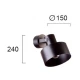 Απλίκα Μεταλλική Μαύρη 1xE27 Norton - VIOKEF