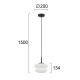 LED Μονόφωτο Φωτιστικό Λευκό 1 x E27 D:200 Debora Viokef