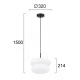 LED Μονόφωτο Φωτιστικό Λευκό 1 x E27 D:320 Debora Viokef