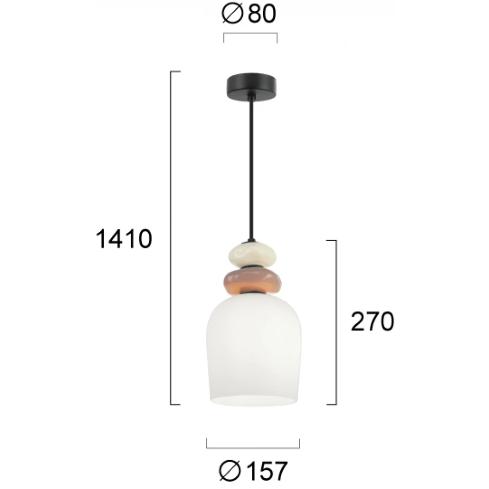 LED Μονόφωτο Φωτιστικό Λευκό 1 x E14 Hilda Viokef