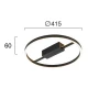 LED Οροφής Μαύρο 29W 3000K L:415 Non-Dimmable Malvina - Viokef