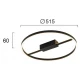 LED Οροφής Μαύρο 36W 3000K L:515 Non-Dimmable Malvina - Viokef