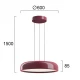 LED Μονόφωτο Φωτιστικό Μπορντό 60W 3000K Alensa Viokef