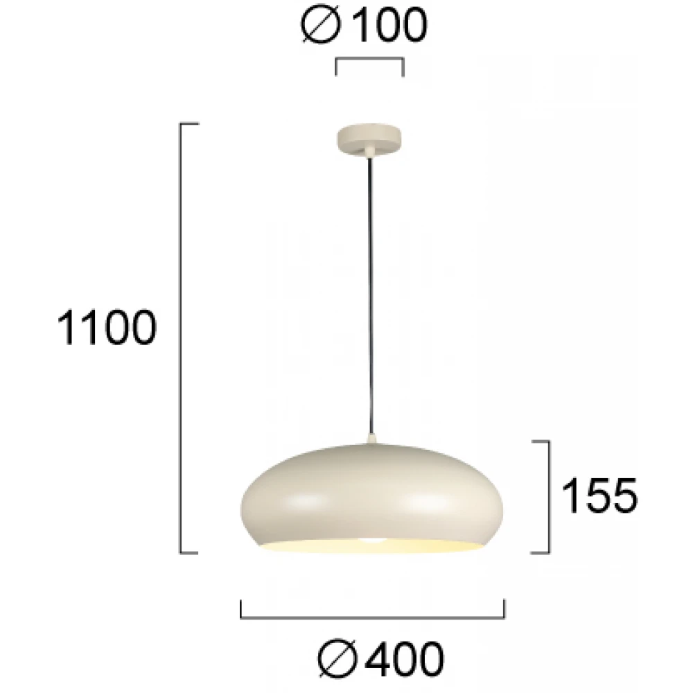 LED Μονόφωτο Φωτιστικό 1 x E27 Μπεζ Cozy Viokef