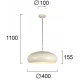 LED Μονόφωτο Φωτιστικό 1 x E27 Μπεζ Cozy Viokef