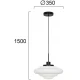 LED Μονόφωτο Φωτιστικό Λευκό 1 x E27 D:350 Elsa Viokef