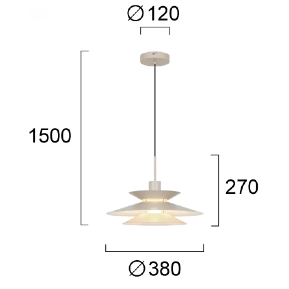 LED Μονόφωτο Φωτιστικό 1 x E27 Μπεζ Stevi Viokef