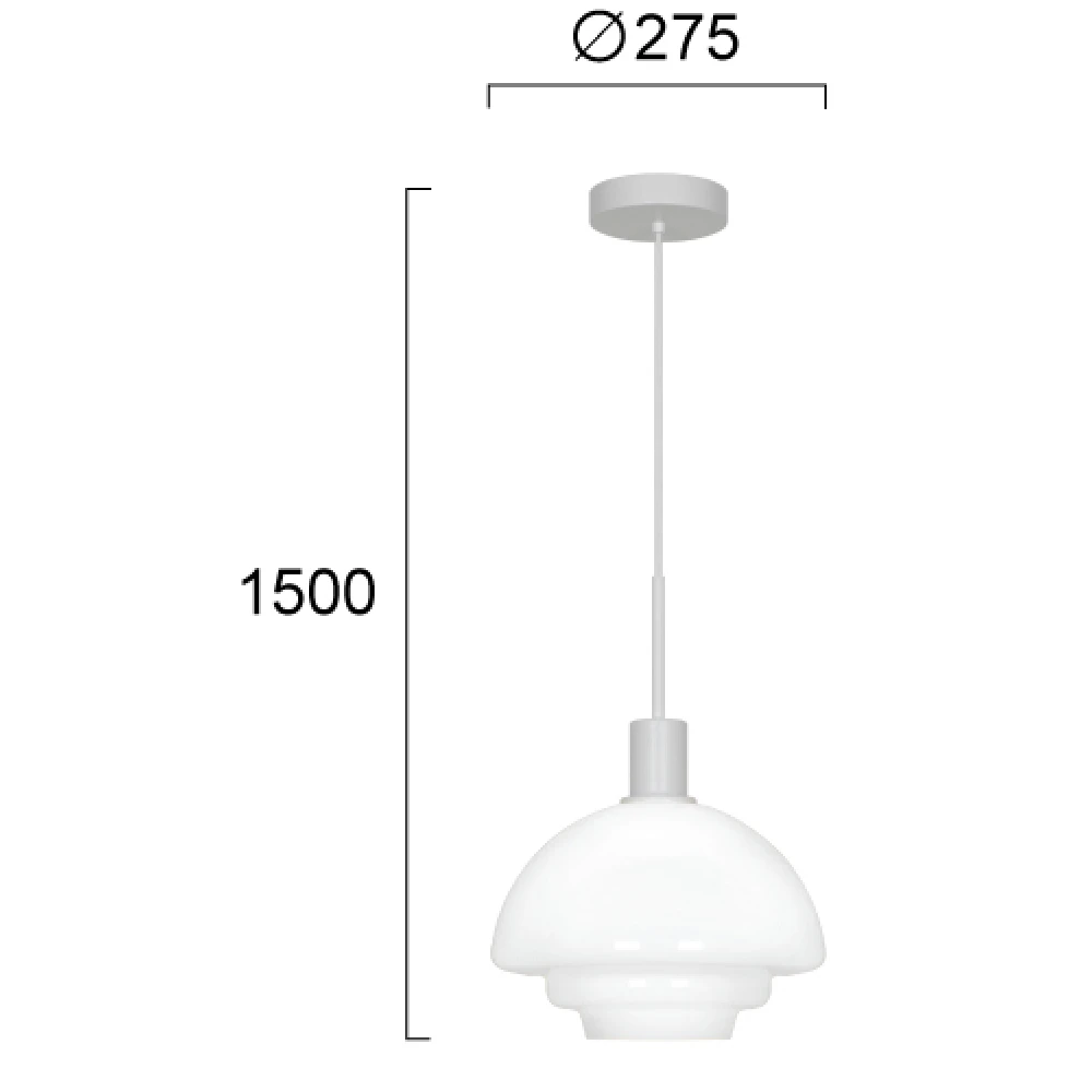 LED Μονόφωτο Φωτιστικό Λευκό 1 x E27 Frosty Viokef
