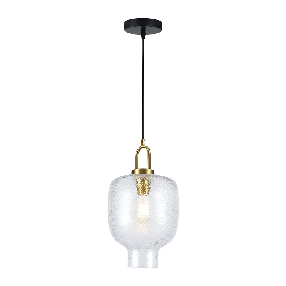 LED Κρεμαστό Φωτιστικό Μονόφωτο Διάφανο  1 x E27 D:230 Oslo - Viokef
