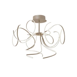 LED Φωτιστικό Οροφής Non-Dimmable Ανοιχτό Καφέ 53W Ivana Viokef