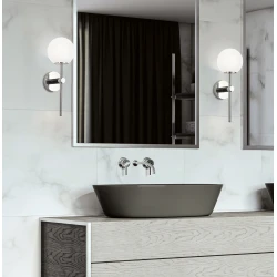 Απλίκα Από Γυαλί Χρώμιο H:340 1xG9 Victoria- Viokef