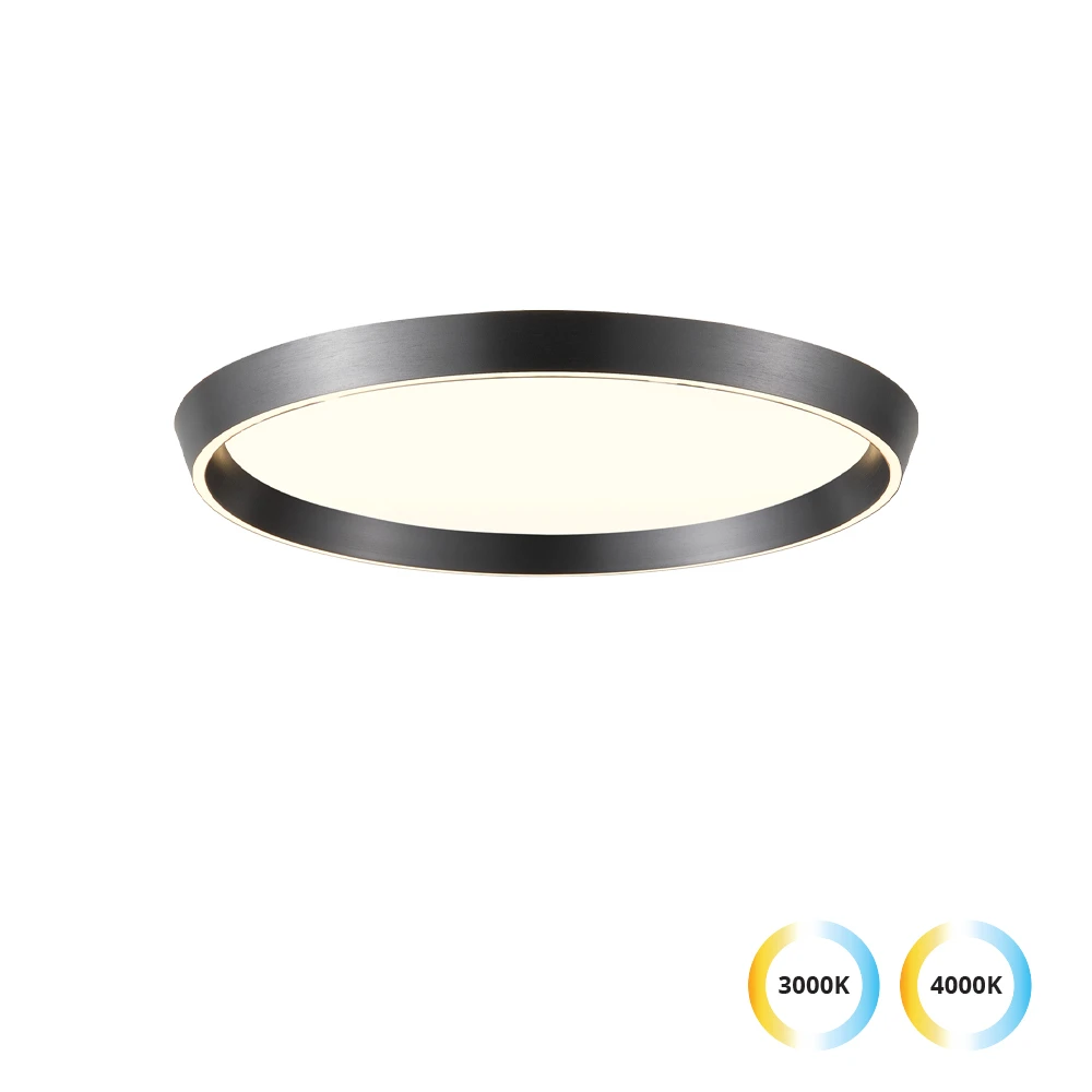 LED Οροφής Μαύρο D:400 39W 3000K/4000K Dimmable Lorissa - Viokef