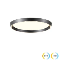 LED Οροφής Μαύρο D:400 39W 3000K/4000K Dimmable Lorissa - Viokef
