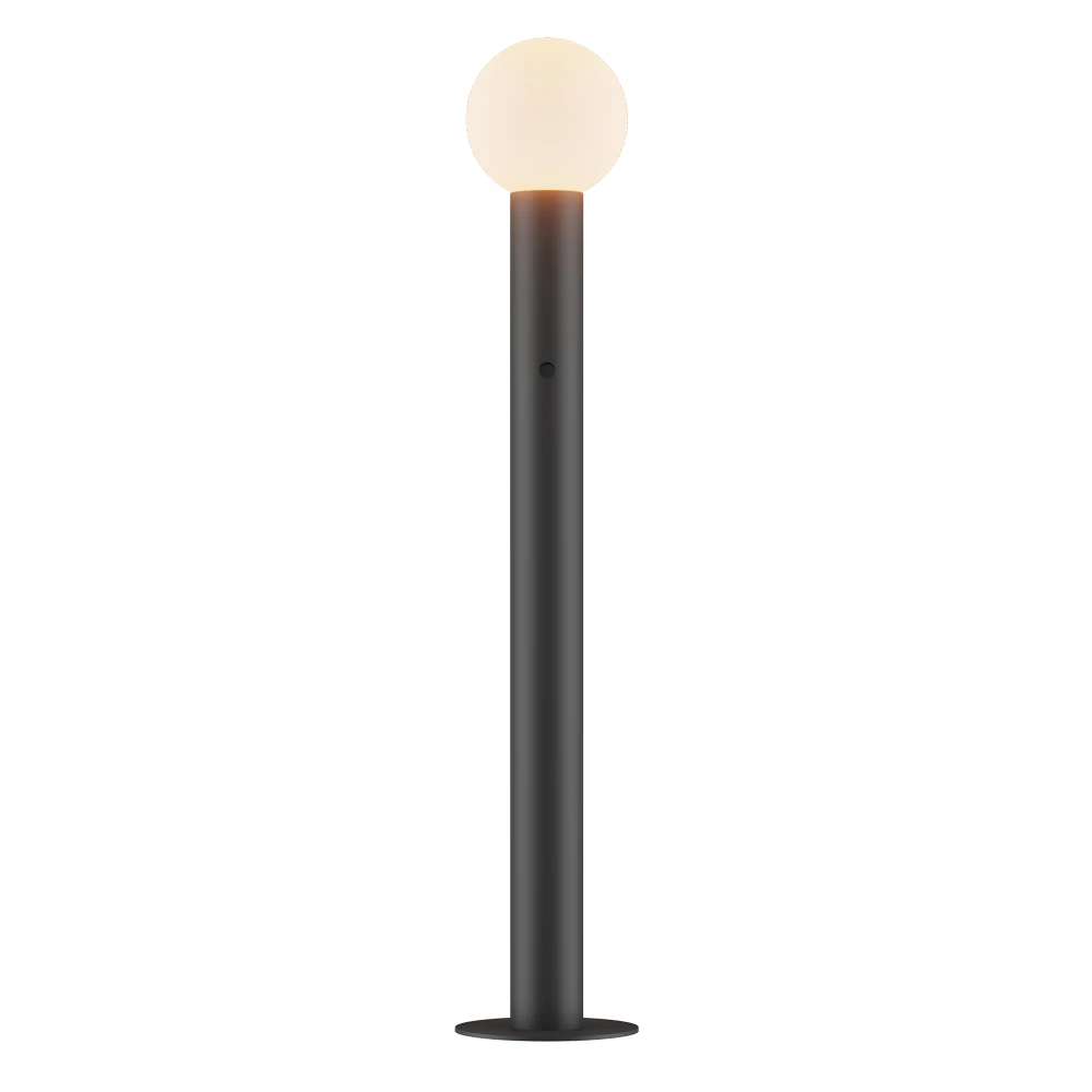 LED Φωτιστικό Δαπέδου Από Γυαλί Μαύρο 22W Dimmable - Ratu - Viokef
