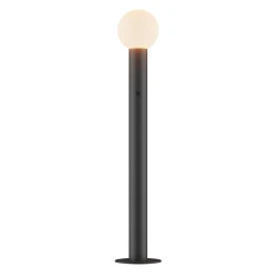 LED Φωτιστικό Δαπέδου Από Γυαλί Μαύρο 22W Dimmable - Ratu - Viokef