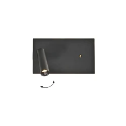 LED Φωτιστικό Τοίχου Μαύρο 11W 3000K Bonny VIOKEF