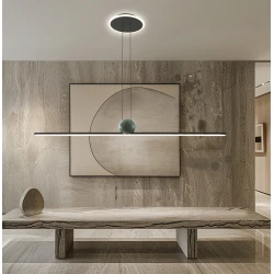 Κρεμαστό Φωτιστικό Στυλ Ράγας Με LED 30W Σε Μαύρο Χρώμα Ellaria VIOKEF