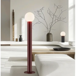 LED Φωτιστικό Δαπέδου Από Γυαλί Μπορντό 22W Dimmable - Ratu - Viokef