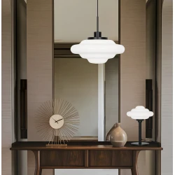 LED Μονόφωτο Φωτιστικό Λευκό 1 x E27 D:350 Elsa Viokef