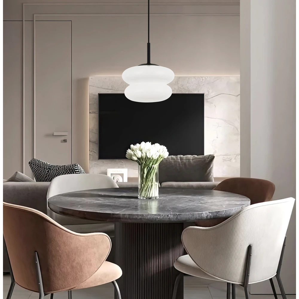 LED Μονόφωτο Φωτιστικό Λευκό 1 x E27 D:200 Debora Viokef