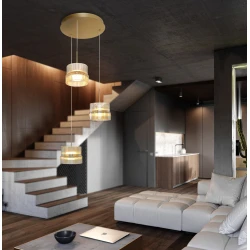 Κρεμαστό Φωτιστικό 3/Φωτο 3000K Luxe - Viokef