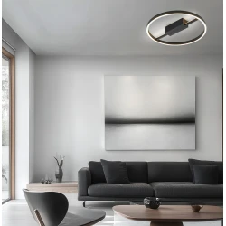 LED Οροφής Μαύρο 29W 3000K L:415 Non-Dimmable Malvina - Viokef