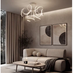 LED Φωτιστικό Οροφής Non-Dimmable Ανοιχτό Καφέ 53W Ivana Viokef