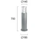 Στήλος Κήπου Ανθρακί E27 Η:750 Naxos IP44 VIOKEF