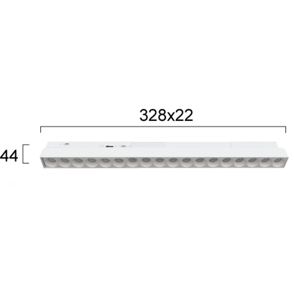 Linear Antiglare Λευκό L:328 2 CCT Magnetic (dimmable) - VIOKEF
