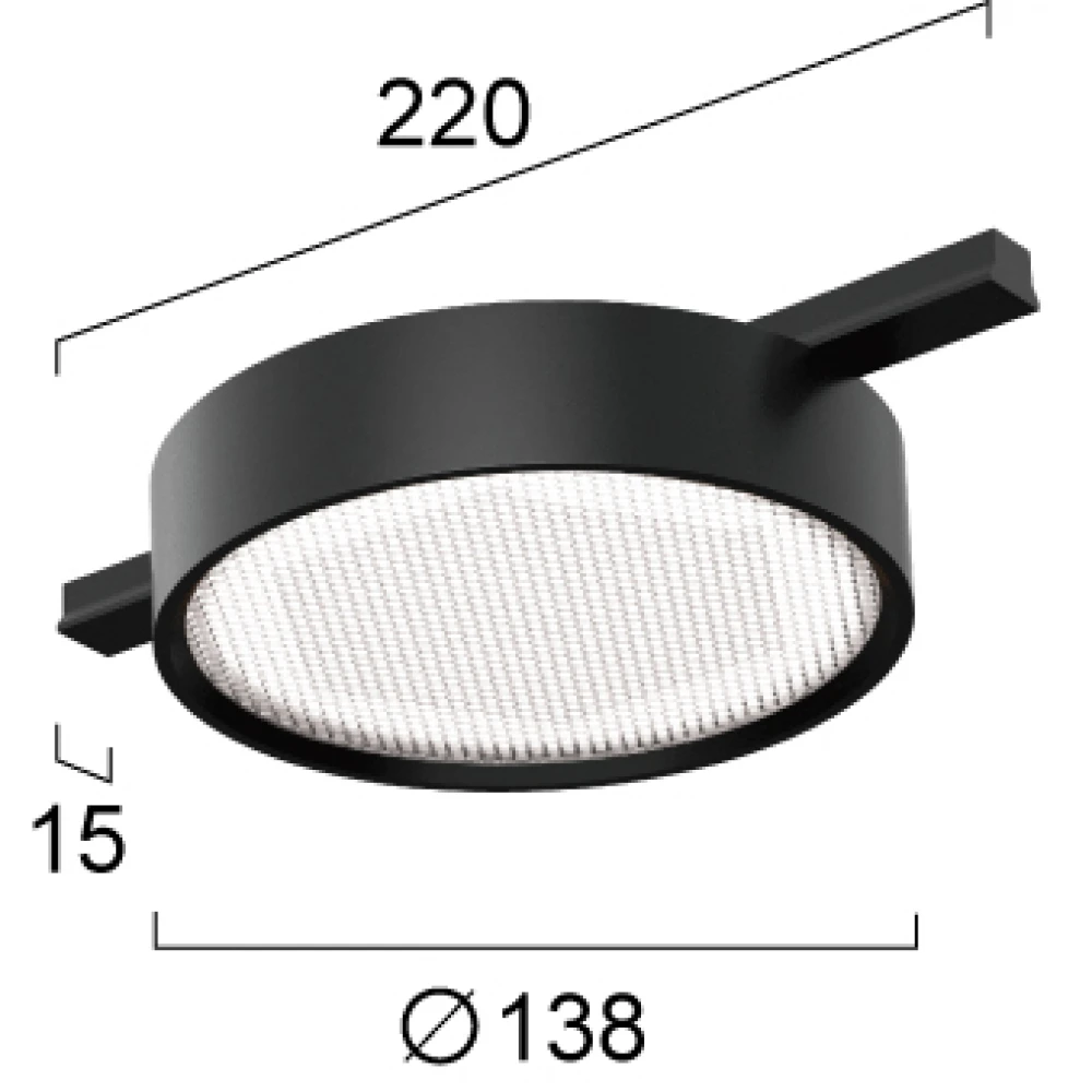 Φωτιστικό Antiglare D:138 Slim Magnetic 20W VIOKEF