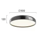 LED Οροφής Μαύρο 60W 3000K Non-Dimmable Alensa - Viokef
