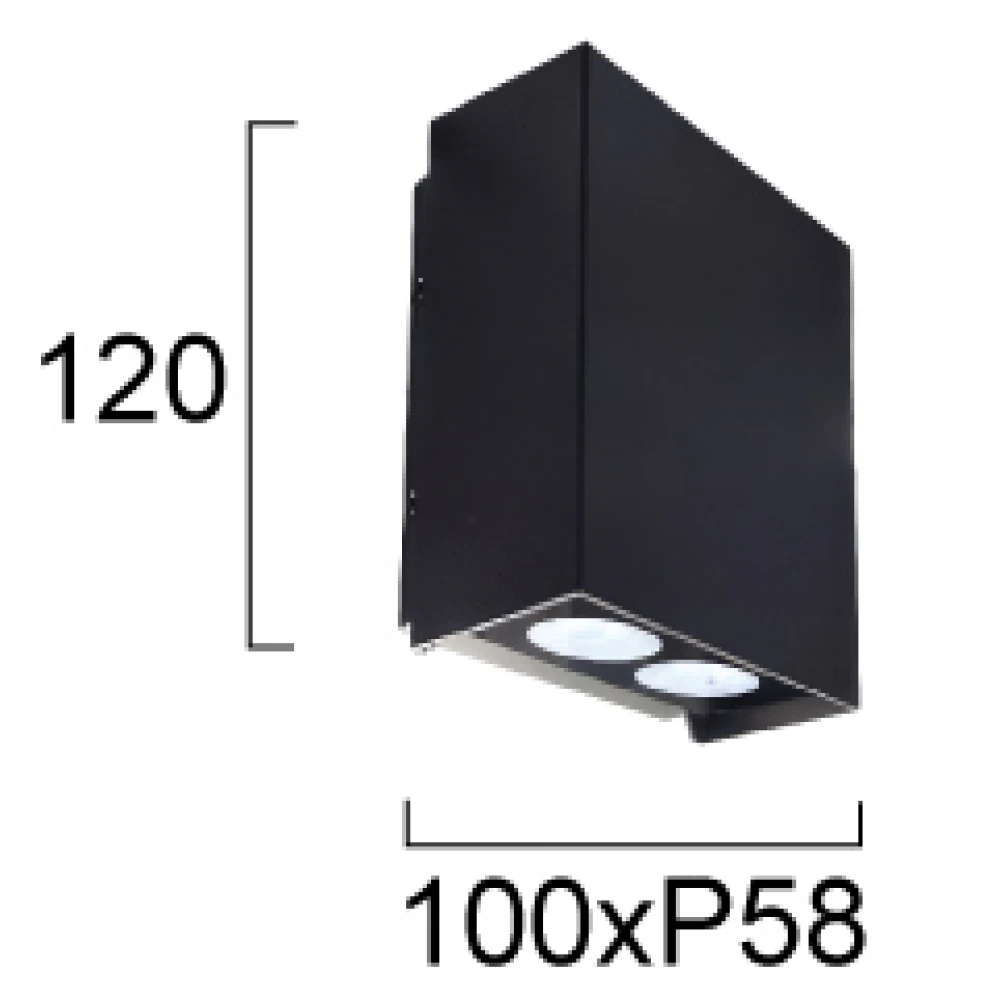 LED Απλίκα Σε Μαύρο Χρώμα 10W 3000K 2/W Sylvio - Viokef