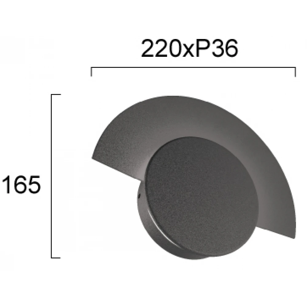 LED Φωτιστικό Τοίχου Εξωτερικού Χώρου 10W IP54 Ανθρακί Sunrise - VIOKEF